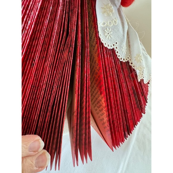 Vintage Santa Mrs Claus Figures Handmade Folded Magazine 13" Large Table Decor - Picture 9 of 13